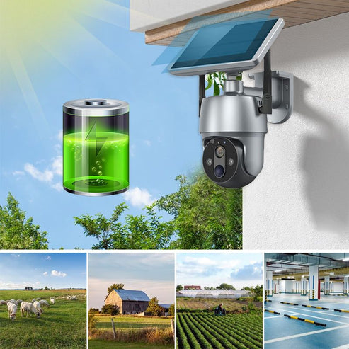 CAMARA DE VIGILANCIA SOLAR DE 360 GRADOS CON VISIÓN NOCTURNA A TODO COLOR 1080p